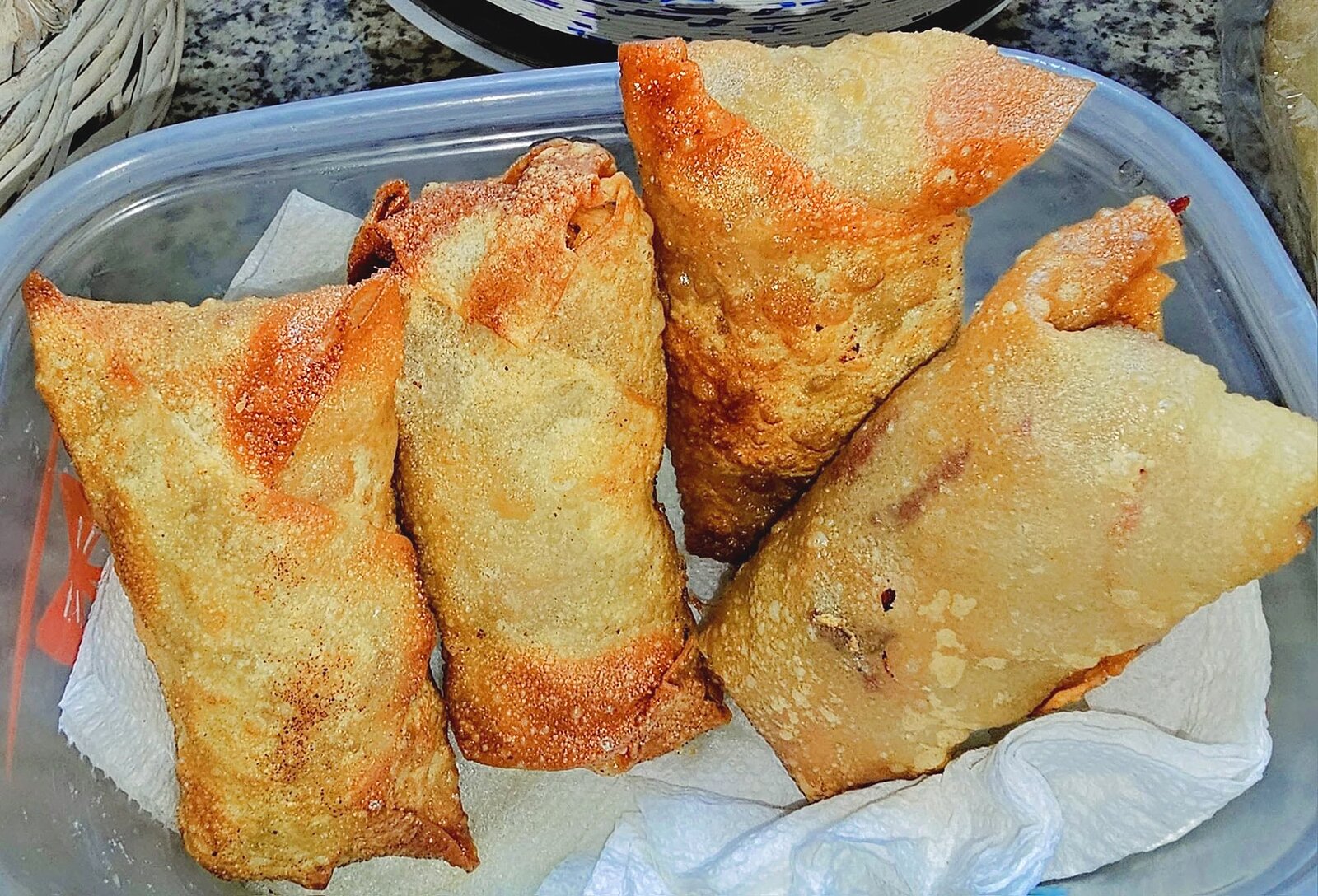 Crispy hand-rolled egg rolls